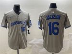 Kansas City Royals #16 Bo Jackson Gray 2024 Away Limited Stitched Jersey