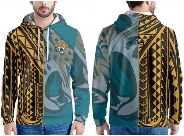 Jacksonville Jaguars Teal Black Gold Pullover Hoodie