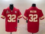 Kansas City Chiefs #32 Nick Bolton Red 2025 Super Bowl LIX Patch Vapor Untouchable Limited Stitched Jersey