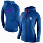 Nike New York Giants Full-Zip Performance Hoodie Blue