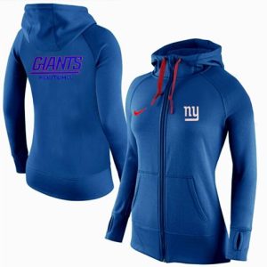 Nike New York Giants Full-Zip Performance Hoodie Blue