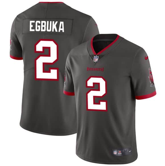 Tampa Bay Buccaneers #2 Emeka Egbuka New Gray 2025 Draft Vapor Untouchable Limited Football Stitched Jersey