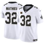New Orleans Saints #32 Tyrann Mathieu White 2024 F.U.S.E. With 4-Star C Patch Vapor Limited Stitched Jersey