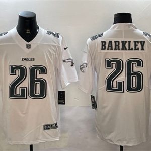 Philadelphia Eagles #26 Saquon Barkley White Fashion Vapor Untouchable Limited Stitched Jersey