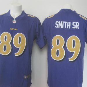Ravens #89 Steve Smith Sr. Purple Limited Rush Nike Jersey