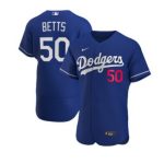 Los Angeles Dodgers #50 Mookie Betts Blue Flex Base Stitched Jersey