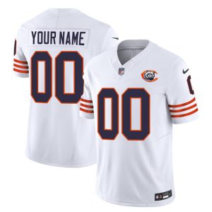 Chicago Bears Custom 2023 F.U.S.E. White Throwback Limited Stitched Jersey