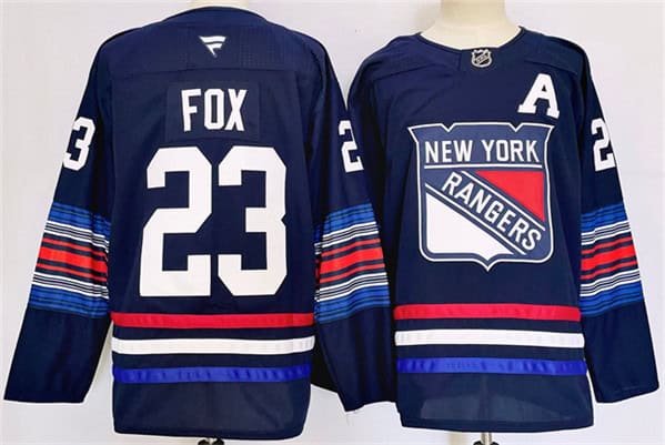 New York Rangers #23 Adam Fox Navy 2024-25 Stitched Jersey