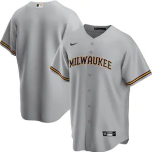 Milwaukee Brewers Blank Grey Cool Base Stitched Jersey