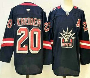 New York Rangers #20 Chris Kreider Navy Reverse Retro Authentic Jersey
