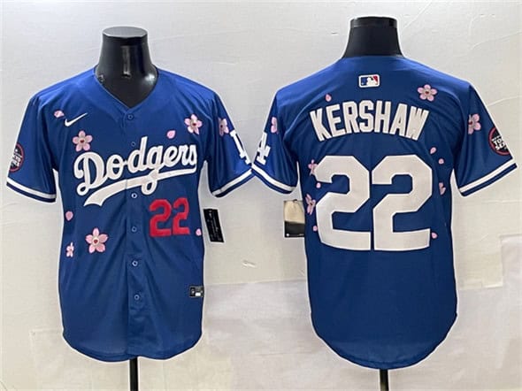 Los Angeles Dodgers #22 Clayton Kershaw Royal 2025 Tokyo Series Limited Stitched Jersey