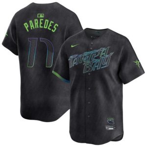 Tampa Bay Rays #17 Isaac Paredes Charcoal 2024 City Connect Limited Stitched Jersey