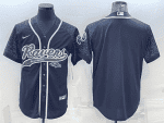 Baltimore Ravens Blank Black Reflective With Patch Cool Base Stitched Baseball Jersey