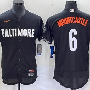 Baltimore Orioles #6 Ryan Mountcastle Black 2023 City Connect Flex Base Stitched Jersey