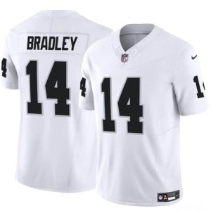 Las Vegas Raiders #14 Carter Bradley White F.U.S.E. Vapor Stitched Jersey