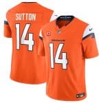 Denver Broncos #14 Courtland Sutton Orange 2024 F.U.S.E. With 4-Star C Patch Vapor Limited Stitched Jersey