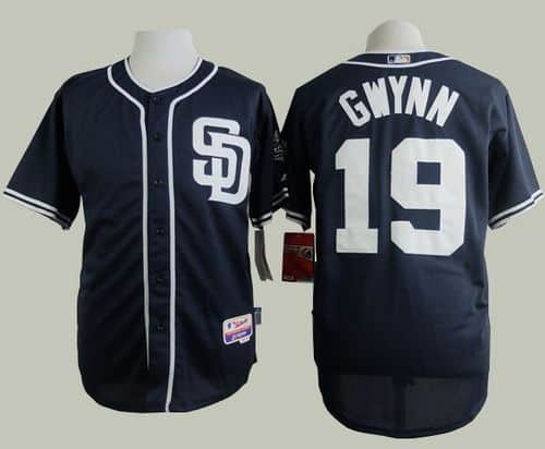 Padres #19 Tony Gwynn Navy Blue Cool Base Stitched Jersey