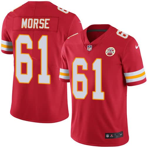 Kansas City Chiefs #61 Mitch Morse Red Vapor Untouchable Limited Stitched Jersey