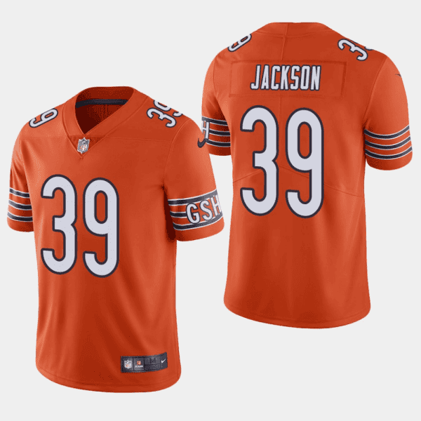 Chicago Bears #39 Eddie Jackson Orange Vapor Untouchable Limited Stitched Jersey