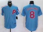 Philadelphia Phillies #8 Nick Castellanos Blue Cool Base Stitched Jersey