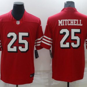 San Francisco 49ers #25 Eli Mitchell Red Vapor Untouchable Limited Stitched Jersey