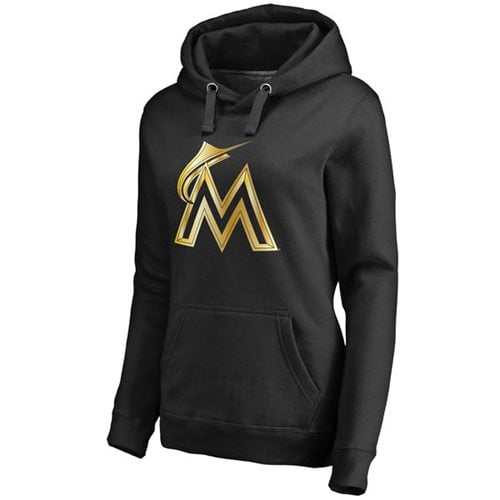 Miami Marlins Gold Collection Pullover Hoodie Black
