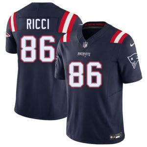 New England Patriots #86 Giovanni Ricci Navy 2025 F.U.S.E. Vapor Limited Stitched Jersey