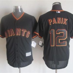 Giants #12 Joe Panik Black New Cool Base Stitched Jersey