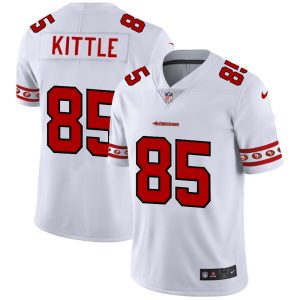 San Francisco 49ers #85 George Kittle White 2019 Team Logo Cool Edition Stitched Jersey