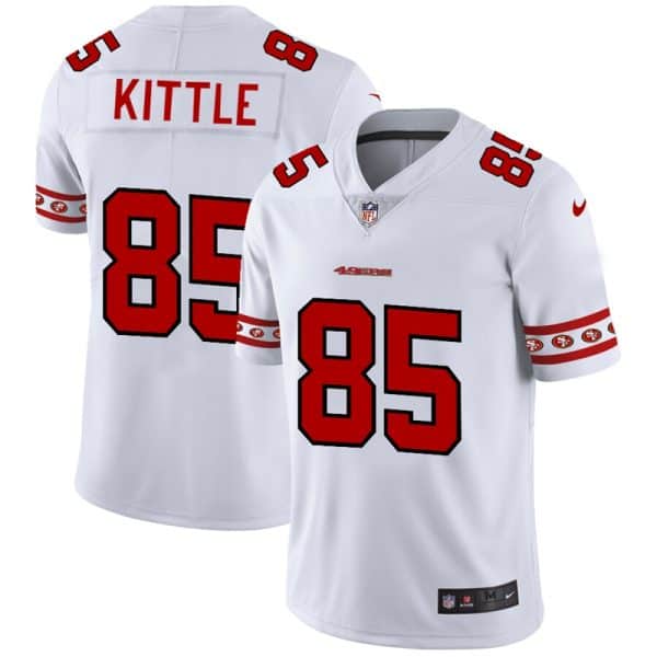 San Francisco 49ers #85 George Kittle White 2019 Team Logo Cool Edition Stitched Jersey