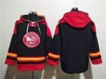 Atlanta Hawks Blank Black Red Lace-Up Pullover Hoodie