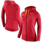 Nike New England Patriots Full-Zip Performance Hoodie Red