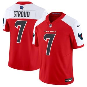 Houston Texans #7 C.J. Stroud Red White 2024 F.U.S.E. Vapor Limited Stitched Jersey