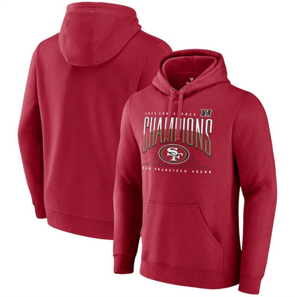San Francisco 49ers Scarlet 2023 NFC Champions Hometown Pullover Hoodie