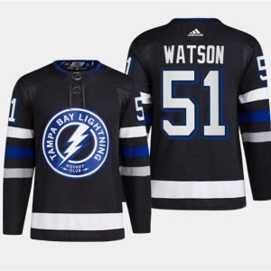 Tampa Bay Lightning #51 Austin Watson Black Alternate Premier Breakaway Stitched Jersey