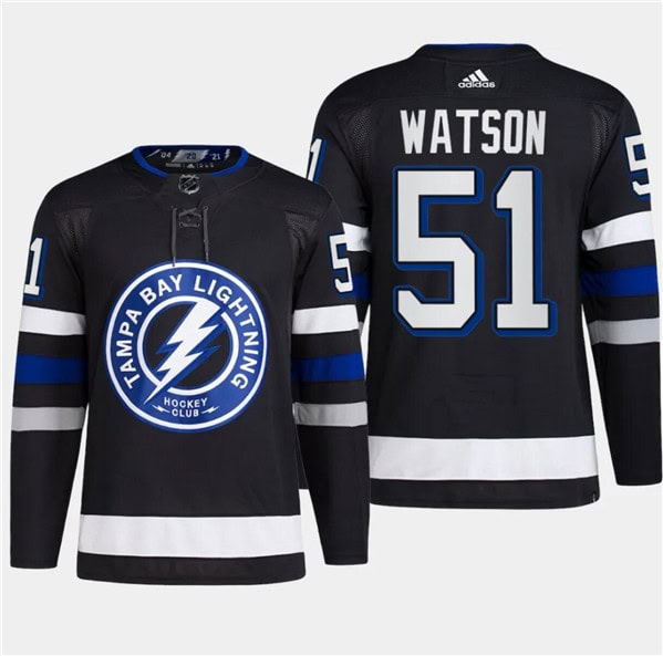 Tampa Bay Lightning #51 Austin Watson Black Alternate Premier Breakaway Stitched Jersey