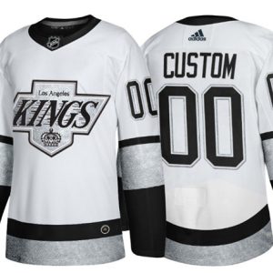 Los Angeles Kings Custom White Throwback Stitched Jersey