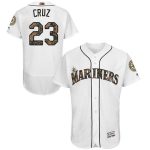 Mariners #23 Nelson Cruz White Flexbase Authentic Collection 2016 Memorial Day Stitched Jersey