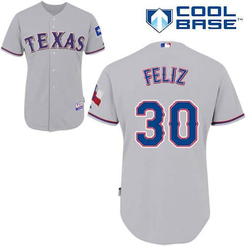 Rangers #30 Naftali Feliz Stitched Grey Cool Base Jersey