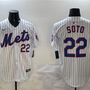New York Mets #22 Juan Soto White 2025 Spring Training Home Limited Stitched Jersey