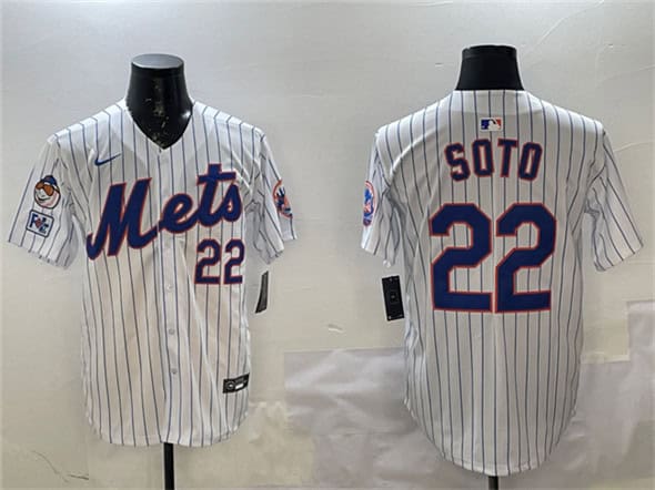 New York Mets #22 Juan Soto White 2025 Spring Training Home Limited Stitched Jersey