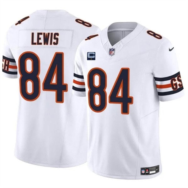 Chicago Bears #84 Marcedes Lewis White 2024 F.U.S.E. With 1-Star C Patch Vapor Untouchable Limited Stitched Jersey