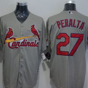 Cardinals #27 Jhonny Peralta Grey New Cool Base Stitched Jersey