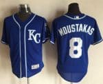 Royals #8 Mike Moustakas Royal Blue Flexbase Authentic Collection Stitched Jersey