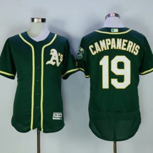 Athletics #19 Bert Campaneris Green Flexbase Authentic Collection Stitched Jersey