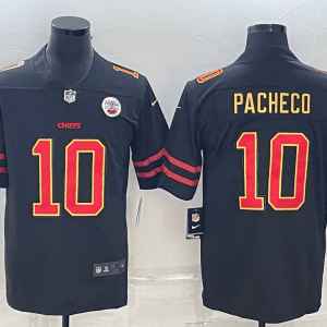Kansas City Chiefs #10 Isiah Pacheco Black Red Gold Vapor Untouchable Limited Stitched Jersey