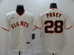San Francisco Giants #28 Buster PoseyWhite Cool Base Stitched Jersey