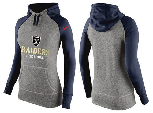 Nike Oakland Raiders Performance Hoodie Grey Dark Blue