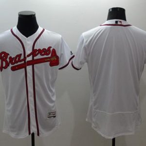 Braves Blank White Flexbase Authentic Collection Stitched Jersey