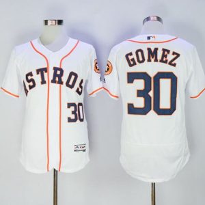 Astros #30 Carlos Gomez White Flexbase Authentic Collection Stitched Jersey